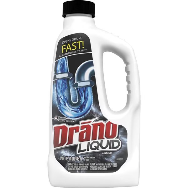 Liquid Clog Remover, Drain Opener, 32oz., , PK 12, Drano, Mfr#: SJN318593CT